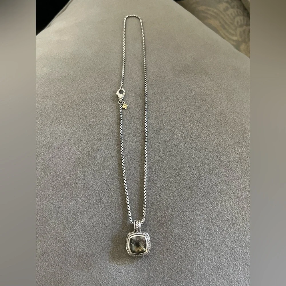 Authentic David Yurman Albion Prasiolite Pendant Sterling Silver - Picture 1 of 7